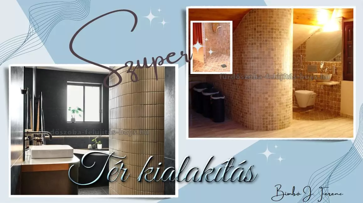 fürdőszoba íves falak építése